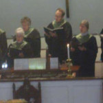 The South Branch Reformed Church Senior Choir sings at a recent Sunday Service.